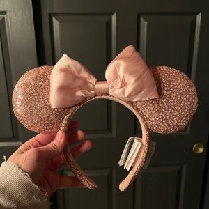 Disney Pink Sequin Minnie Mouse Ears Headband